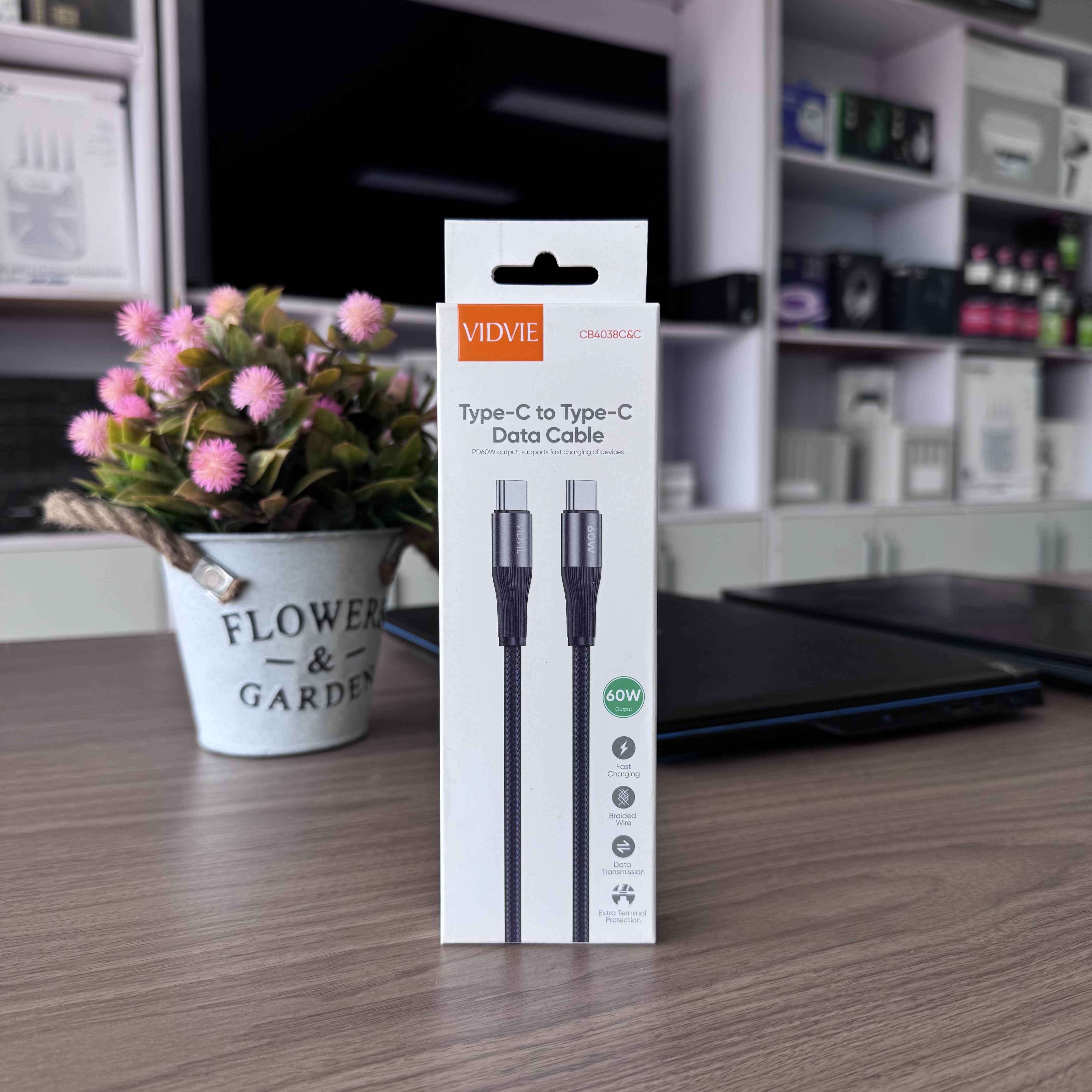 Vidvie Câble USB-C vers USB-C (60W)